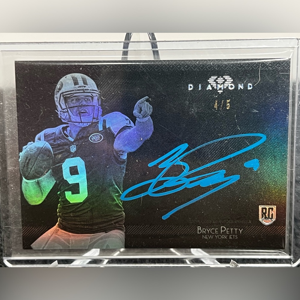 2015 Topps Diamond Auto /5 Bryce Petty #BP-4 Rookie Auto RC